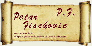 Petar Fišeković vizit kartica